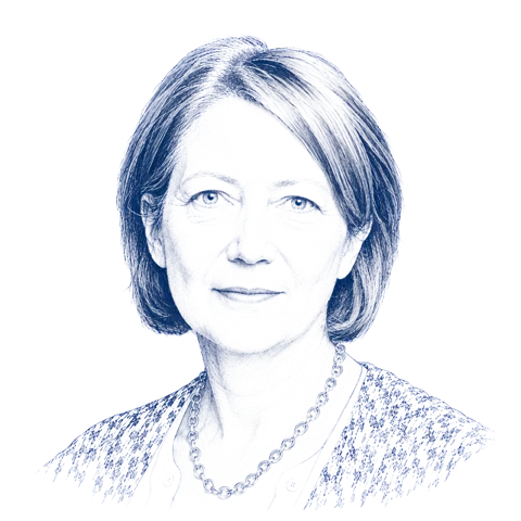 Sketch of Lesley Seary CBE